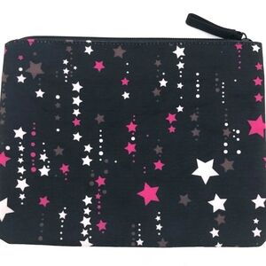 kate spade | Bags | Kate Spade Womens Black Pink Star Print Zipper Pouch Cosmetic Bag | Poshmark